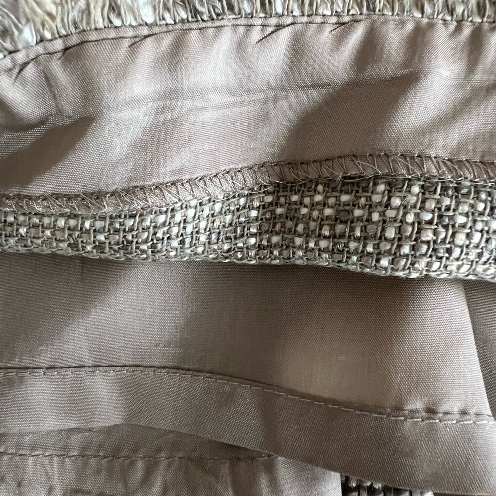 Georgiou Cream/Olive/Gold Tweed Blazer and Shirt Suit, Size 10 - Picture 15 of 16